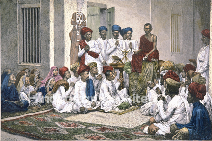 /data/Original Prints/Portraiture, Portraits, Occupations, Trades and Professions, People/RELIGIOUS MEETING OF THE JAINS BOMBAY.jpg